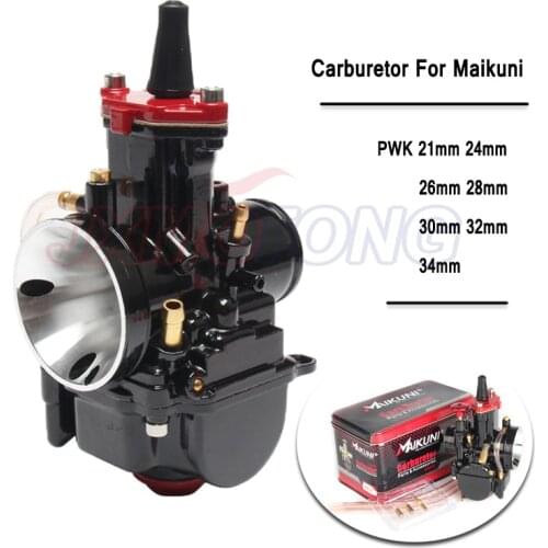 21 24 26 28 30 32 34mm Universal Black Mikuni Maikuni PWK Carburetor Parts Scooters With Power Jet Motorcycle ATV