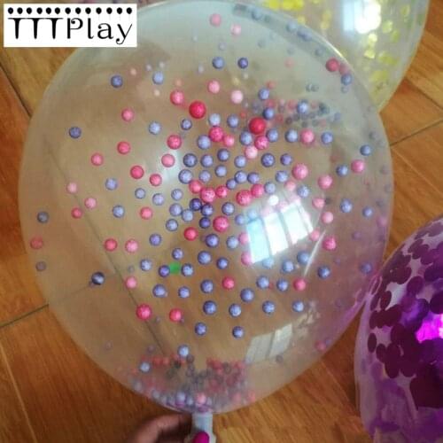 5pcs/lot 12inch Transparent Balloons Magic Foam Filled With Confetti Balloons Wedding Decoration Birthday Party Balloon Supplies