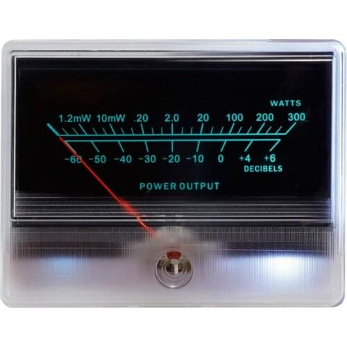 High-Precision VU Meter Power Amplifier DB Meter Preamplifier Tube Level Meter with Backlight TN-90A
