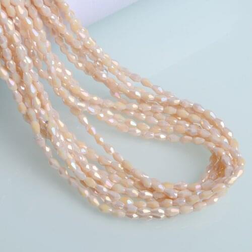 Yiwu Beads 3x5mm AB Color Teardrop Beads DIY Jewelry Glass Drop Beads For Earrings
