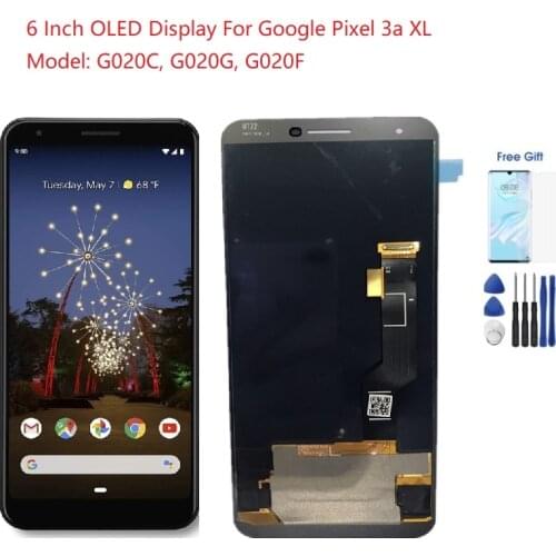 6” OLED For Google Pixel 3a XL LCD Screen Display Digitizer Assembly For Google Pixel 3a X-Large G020C, G020G, G020F Display