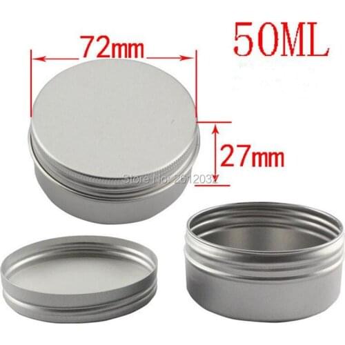 25g 40g 50g Empty Aluminum Cosmetic Jar Container Screw Thread Makeup Container Case Tea Box Factory Price F2017268