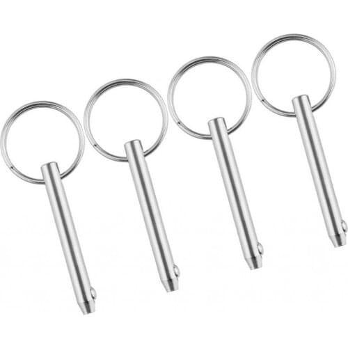 4pcs Marine Grade Quick Release Pin 316 Stainless Steel for Boat Bimini Top Deck, Hinge Marine Hardware, 5x51mm, Strong