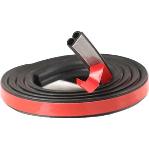 5/10/25 Meters B Type Car Door Seal Strips Stickers B Shape Weatherstrip Rubber Seals Sound Insulation Sealing Car Accessories