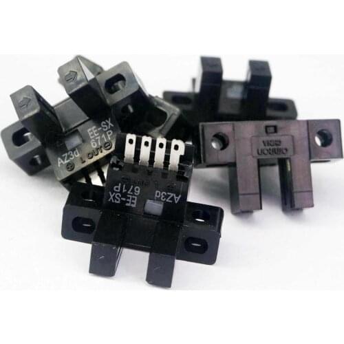 5PCS PNP DC5-24V 50mA EE-SX671P 5MM Slotted Optical Switch Photoelectric Sensors