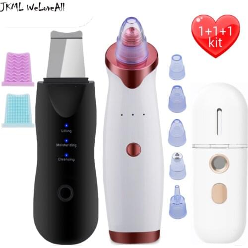 NEW Ultrasonic Skin Scrubber Facial Peeling Pore Cleaner Exfoliator Face Blackhead Remover Spa Nano Sparyer Steamer Dropshipping