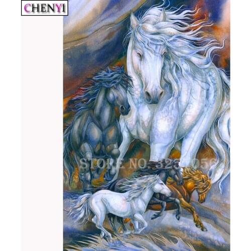 CHENYI Animal Pentium Horse Diamond Painting Full Square/Round Drill Embroidery Diamond Mosaic Cross Stitch Handmade Decor Gift