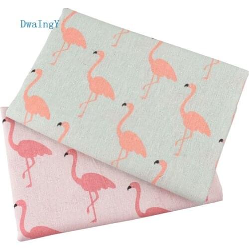 DwaIngY Printed Cotton Linen Fabric For Sewing DIY Quiltin Sofa Table Cloth Furniture Cover Tissue Cushion Material Half Meter