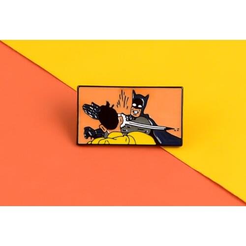 Anime enamel pin Funny Cartoon Hero bat badges brooches Lapel clothes pin Cute Jewelry gifts for movie fans