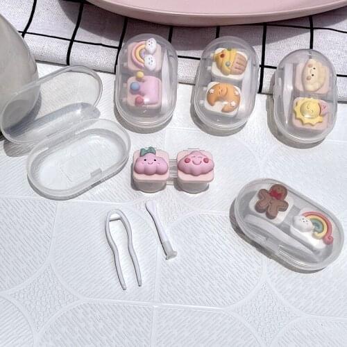 Simple Contact Lens Case Box Eyewear Accessories Cute Travel Box Container For Lenses Contact Lens Case Glasses Accessories