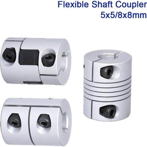 Flexible Coupling Shaft Coupler 5x8MM Plum Blossom/Elastic/Rigid Clamping Coupling Connector 3D Printer Parts For Stepper Motor