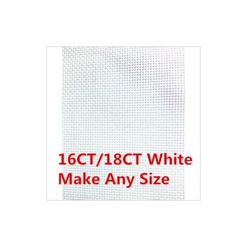 Best Choice 50X50cm 16CT OR 18CT Canvas Make Any Size Cross Stitch Aida Cloth Fabric Free Shipping