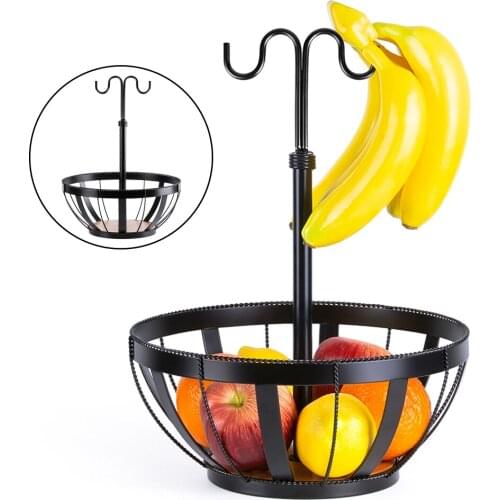 Fruit Basket Fruit Basket Bowl with Banana Hanger Fruit Basket Stand