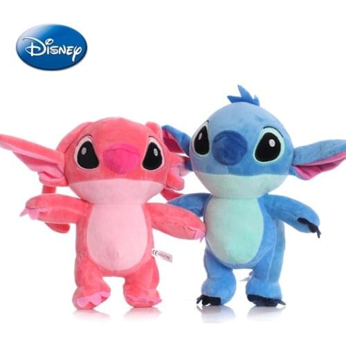 22cm Disney Lilo&Stitch Movie Cartoon Stuffed Plush Anime Figure Doll Anime Standing Stitch Pendant Toy Girl Kawaii Kid Gift