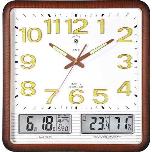 Square Simple Wall Clock Calendar Silent Creative Wall Clock Large Minimalist Oclock Quartz Duvar Saatleri Watch for Home AA50WC