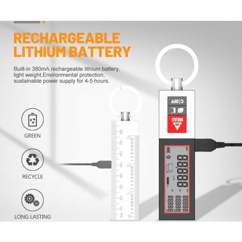 Mileseey Bluetooth Laser Rangefinder Portable MINI Distance Measuring Meter USB Charging Laser Distance Meter with Ring