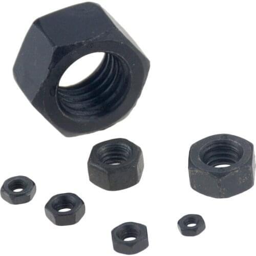 Metric Thread M2 M2.5 M3 M4 M5 M6 M8 M10 M12 M14 M16 Black Grade 8.8 Carbon Steel Hex Nut Hexagonal Nut Screw Nut