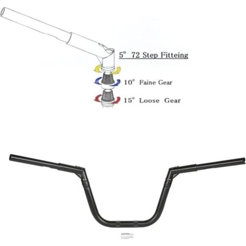 Motorcycle 10" Rise 1-1/4" Handlebar For Harley FLSTC FLSTF FLSTFB FXST FXSTD 2000-2017