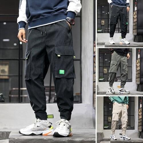 Mens Autumn Loose Safari Style Joggers Men Harajuku Pockets Harem Pants Male 2021 Fashion Loose Trousers 5XL Pants