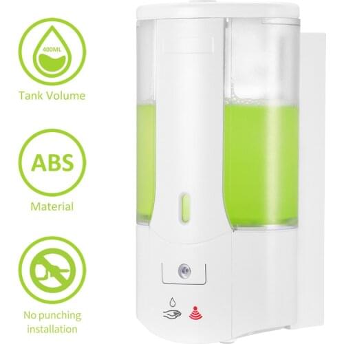 400ML Wall Mounted Soap Dispenser Liquid Automatic Hand Wash Home Kitchen Toilet Loo Bathroom Shower Gel Pump Soap Dispenser