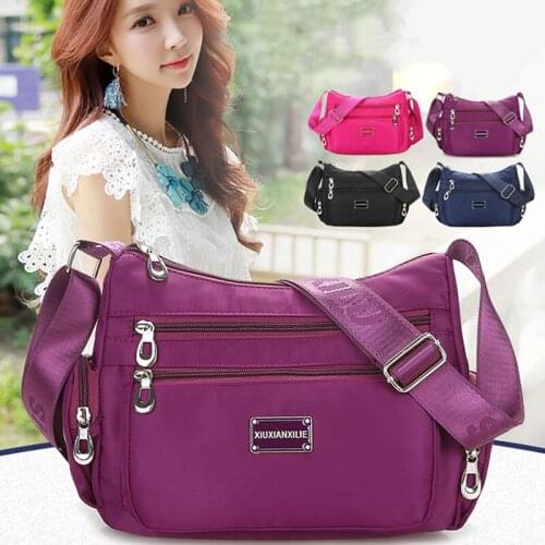 2021 New Women Messenger Bags For Women Waterproof Nylon Handbag Female Shoulder Bag Ladies Crossbody Bags Ladies Zipper Handbag