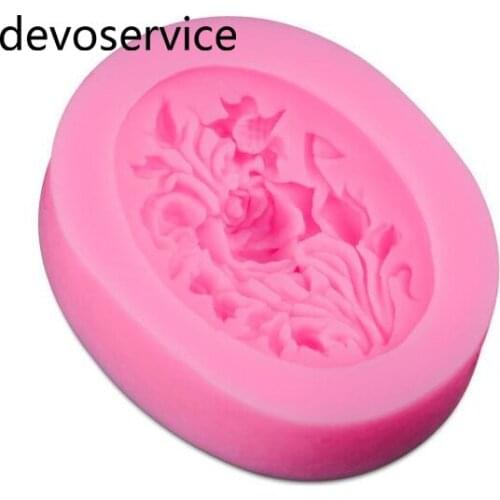 Rose Flower Silicone Fondant Mould Chocolate Candy Paste Moulds Soap Candle Mold 3D Craft Cake Decorarting Tools Baking Moulds