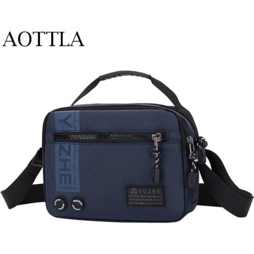 AOTTLA Men Messenger Oxford Cloth Waterproof Male Bag Fashion Casual Multifunction Travel Bag Mens Crossbody Bag Shoulder Bags