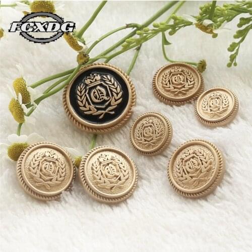 10pcs 15/20/25mm Vintage Sewing Buttons Fashion Round Metal Buttons for Clothing Sewing Accessories Shirt Jacket Blouse Buttons