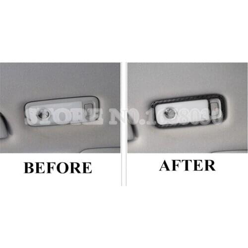 Carbon Fiber Inner Roof Rear Reading Light Trim Cover For Audi Q5 8R 2009-2015 2pcs Car accesories interior Car decoration
