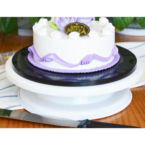 Rotatable Anti-Skid Round Platform DIY Cake Plate Decorating Stand Baking Tool Cake Decorating Rotary Table