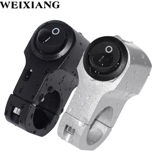 1" 24.5mm Motorcycle Switches Handlebar Mount Switch Headlight Hazard Brake Fog Light ON OFF Switch Button With Indicator Light