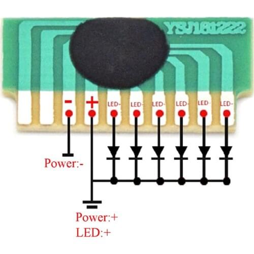 10pcs/lot DIY 6-LED LEDs 3-4.5V Flash Chip COB LED Driver Cycle Flashing Control Board Module IC Electronic