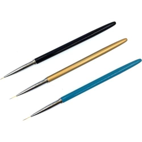 3pcs/set Nail Art Liner Painting Pen 3D Tips DIY Metal UV Gel Brushes Drawing Kit Flower Line French Design Manicure Tool