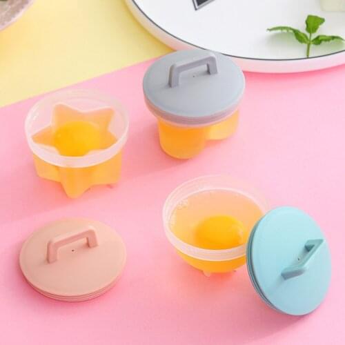4Pcs/Lot Plastic Egg Poacher Poaching Pods Egg Mold Bowl Rings Cooker Boiler Cuit Kitchen Cooking Tools Pancake Maker With Lid