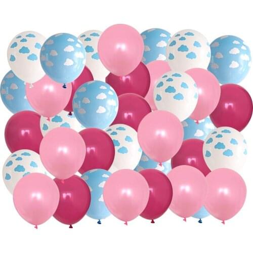 40pcs White Blue Pink Cloud Latex Balloon Helium Birthday Party Baby Shower Wedding Anniversary Decoration Party Supplies