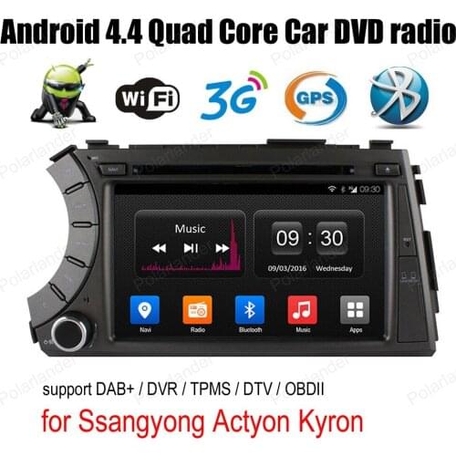 7 inch Android4.4 Car DVD For Ssangyong Actyon Kyron 3G WiFi radio BT Support OBD DVR DAB+ mirror link ipod TPMS GPS Navi