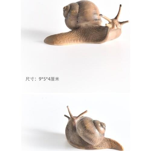 9cm Animal Models Snail Models Educational Figures Miniature Garden Decor Collector Educational Toys