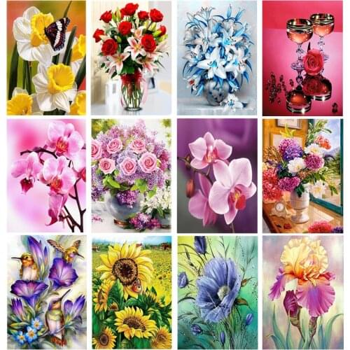 5D DIY Diamond Painting Diamond Embroidery Home Decor Flower Cross Stitch Kits Mosaic Pattern Gift