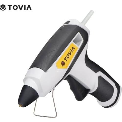 TOVIA Cordless Hot Glue Gun Wireless Hot Melt Glue Gun High Temperature Battery Heat Silicone Glue Gun for DIY Home Repairs
