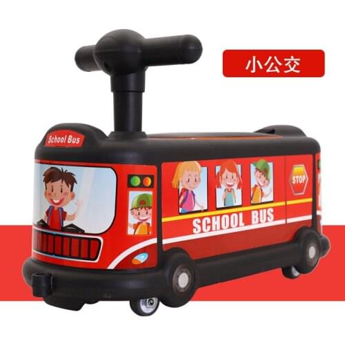 Bus Cartoon Children Twist The Car 1-3 Years Old Baby Skating Car All Direction Silent Wheel Skating Scooter Ride on Toys