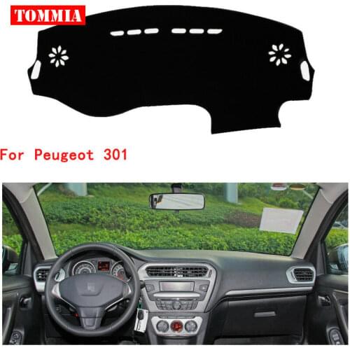 For Peugeot 301 Car Dashboard Cover Non slip Dash Mat Sun Shade Carpet Pad