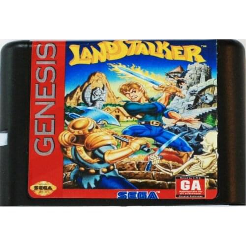 Landstalker 16 bit MD Game Card For Sega Mega Drive For SEGA Genesis