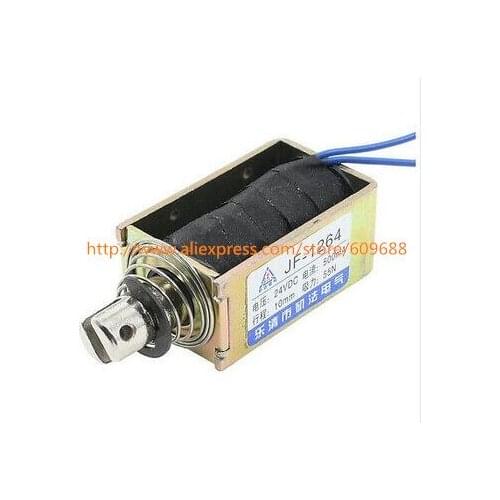 JF-1264B DC 24V 500mA Push Pull Type Open Frame Solenoid Electromagnet 10mm 55N 12LB,Power Accessories