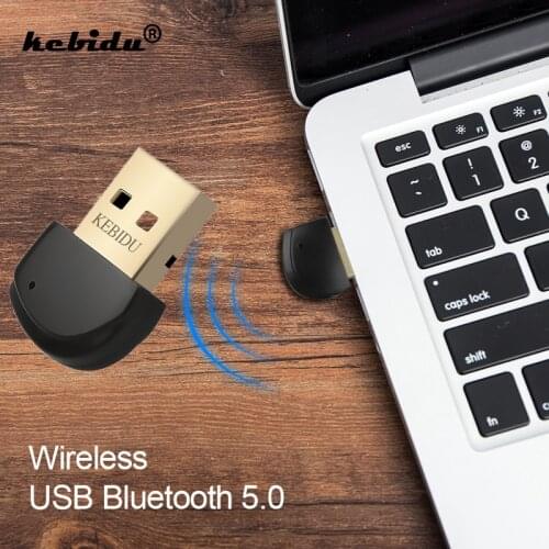 Kebidu Wireless USB Bluetooth Adapter 5.0 Bluetooth Dongle Music Sound Receiver Adaptador For Computer PC Laptop Music Receiver