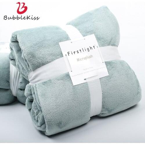 Bubble Kiss Coral Fleece Blankets For Beds Bedroom Sofa Office Nap Air Conditioning Blanket Skin-Friendly Soft Comfort Blanket
