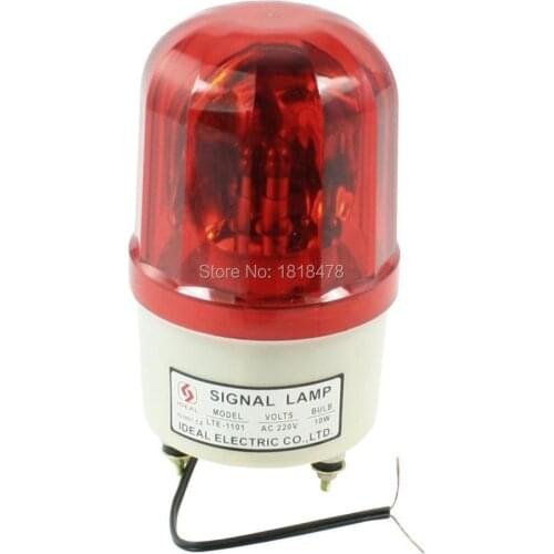 LTE-1101 AC 220V AC110V DC12V DC24V 10W Dome Case Industrial Rotary Signal Light Lamp Red LTE-1101