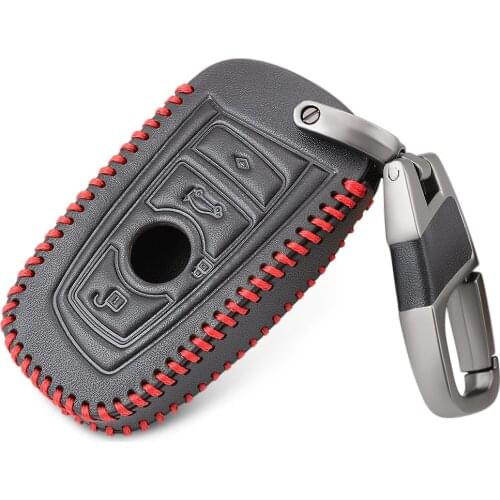 Leather key fob cover case wallet shell skin hood for BMW F10 F20 F30 Z4 X1 X3 X4 M1 M2 M3 E90 1 2 3 5 7 SERIES Remote keyless