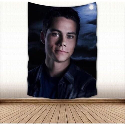 Nice Dylan O'brien Tapestry Colorful Psychedelic Decorative Carpet Wall Fabric For Living Room Bedroom Tapestries Accessories