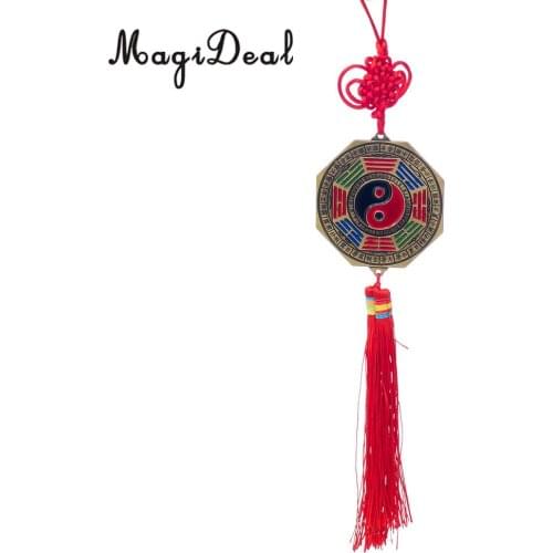 MagiDeal Chinese Feng Shui 5/7cm Bagua Bagwa Mirror Chinese Knot Good Luck Fortune Wealth Blessing Home Hanging Decor