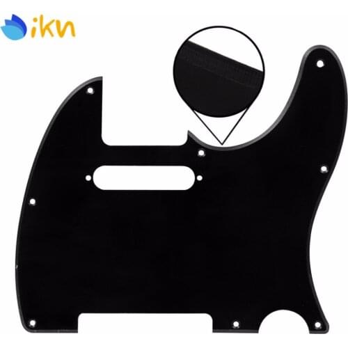 New PVC 1Ply Black 8 Holes Guitar Pickguard Pick Guard Scratch Plate for Standard Tele Style Guitar